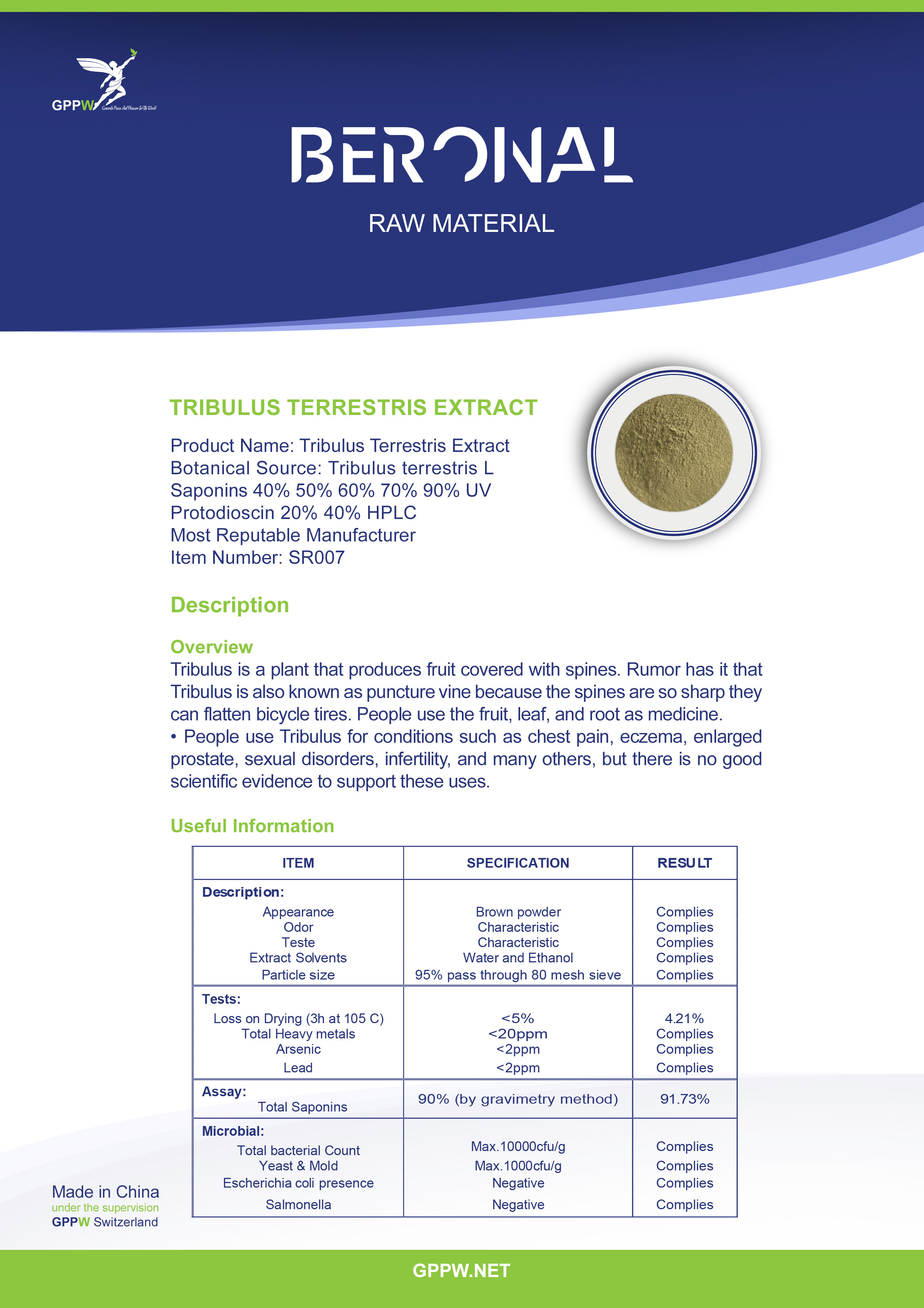 B-Tribulus Terrestris Extract