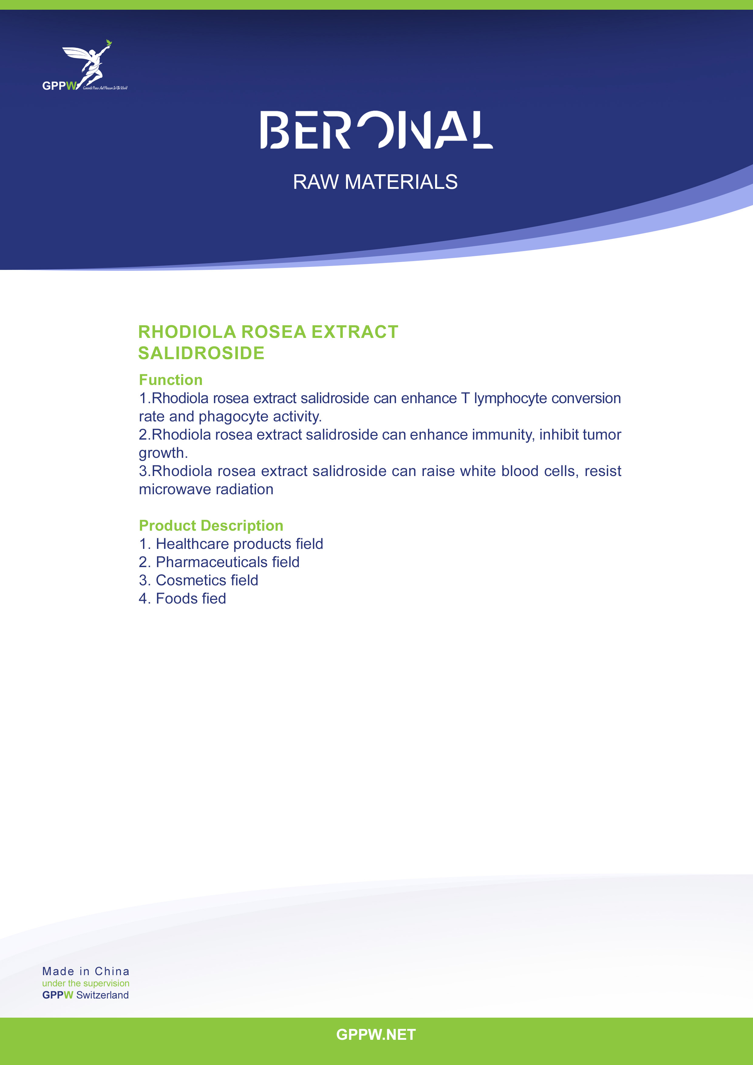 B-RHODIOLA ROSEA EXTRACT SALIDROSIDE<br /> Rhodiola Rosea Extract