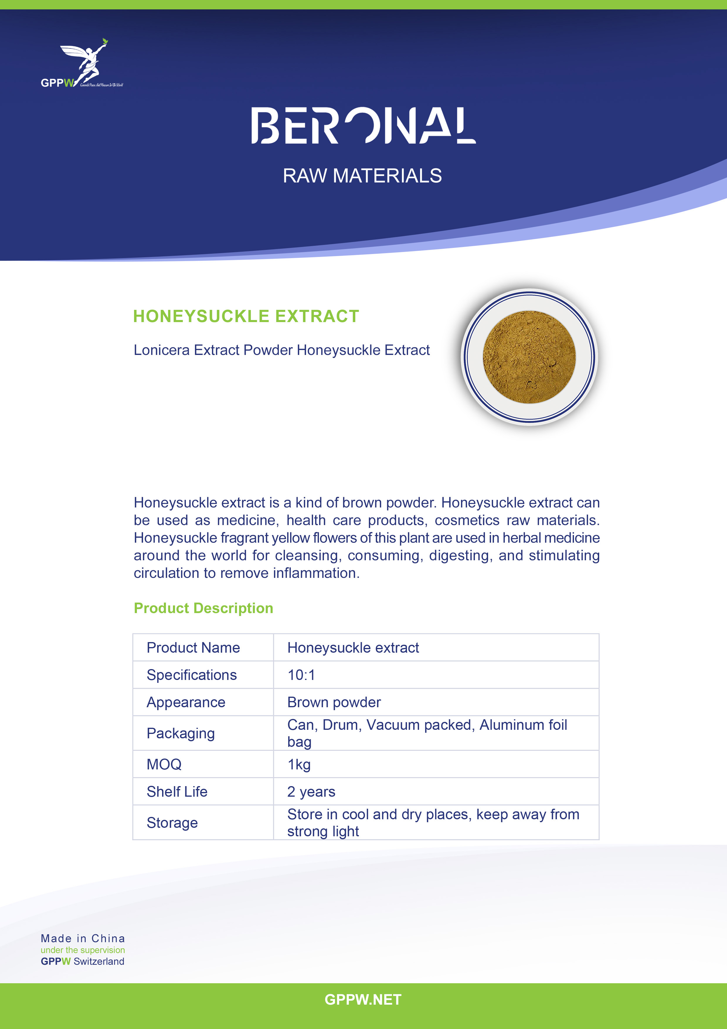 B-HONEYSUCKLE EXTRACT<br /> Lonicera Extract Powder Honeysuckle Extract